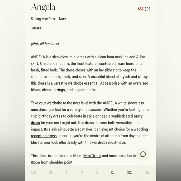 Meshki White Sleeveless Angela Mini Dress - Picture 5 of 5